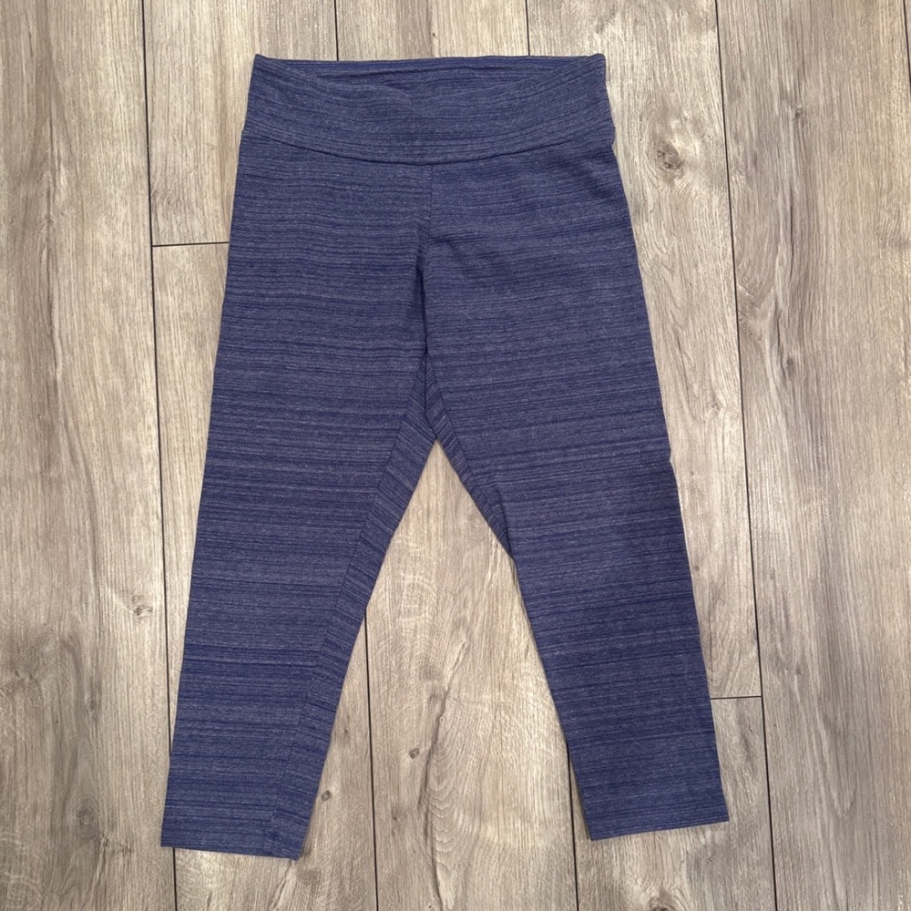 Live Love Dream‎ Blue Heathered Cropped Leggings Athletic Capris Size M